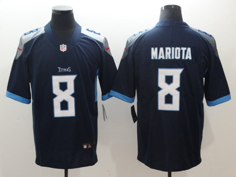 Men’s Tennessee Titans Marcus Mariota #8 Navy Jersey