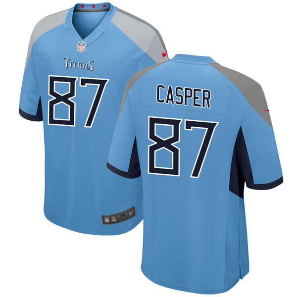 Mens Tennessee Titans Retired Player #87 Dave Casper Nike Light Blue Alternate Vapor F.U.S.E. Limited Jersey