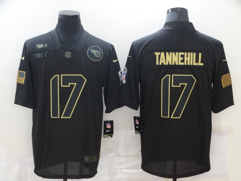 Men’s Tennessee Titans Ryan Tannehill #17 Black Jersey