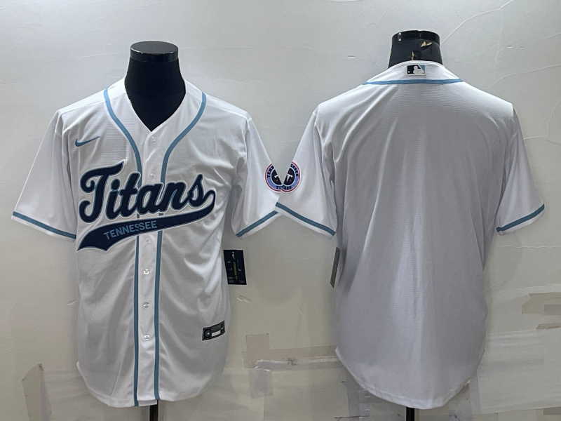 Men’s Tennessee Titans White Blank Jersey