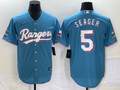 Men’s Texas Rangers Corey Seager #5 Blue Jersey