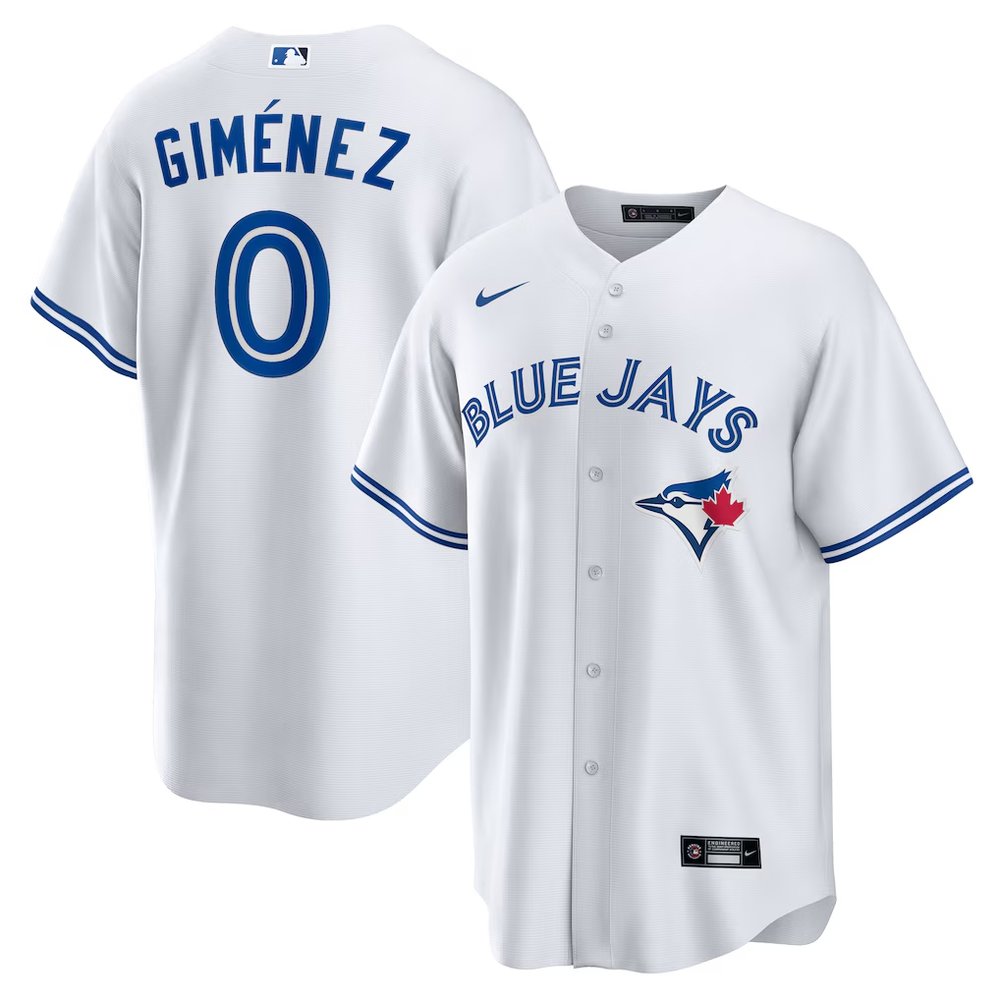 Men/Women/Youth Men’s Toronto Blue Jays #0 Andres Gimenez  White Home Replica Jersey