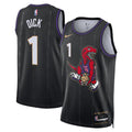 Mens Toronto Raptors #1 Gradey Dick Black 2024-25 City Edition Swingman Jersey