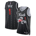 Mens Toronto Raptors #1 Gradey Dick Black 2025-26 City Edition Swingman Jersey
