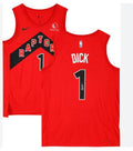 Mens Toronto Raptors #1 Gradey Dick Red Icon Edition Jersey