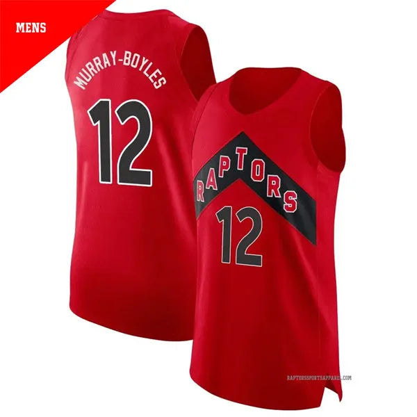 Mens Toronto Raptors #12 Collin Murray-Boyles Nike Red Icon Edition Swingman Jersey