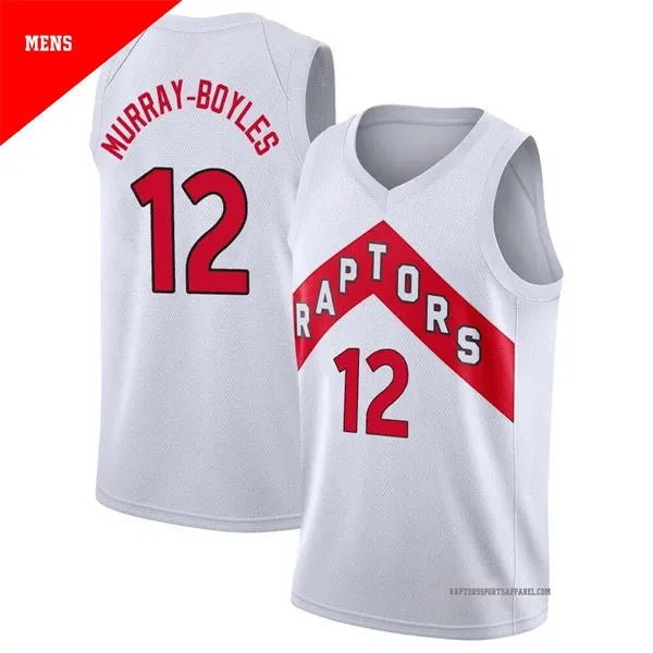 Mens Toronto Raptors #12 Collin Murray-Boyles Nike White Association Edition Swingman Jersey