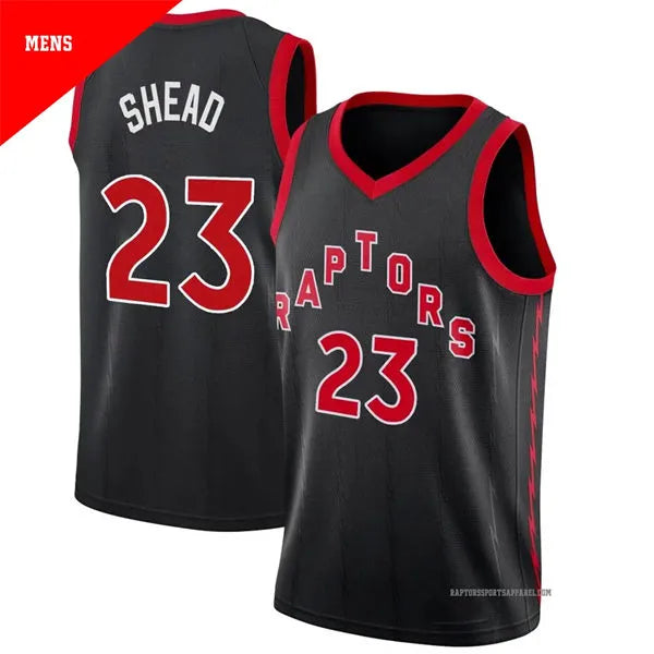Mens Toronto Raptors #23 Jamal Shead Black Statement Edition Jersey