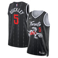 Mens Toronto Raptors #5 Immanuel Quickley Black 2025-26 City Edition Swingman Jersey