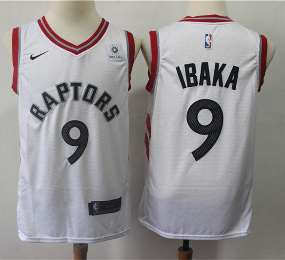 Mens Toronto Raptors #9 Serge Ibaka Nike White Association Editio Basketball Jersey