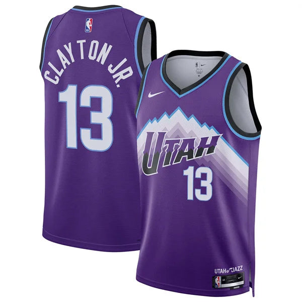 Mens Utah Jazz #13 Walter Clayton Jr. Purple 2025-26 Icon Editionuniform Jersey