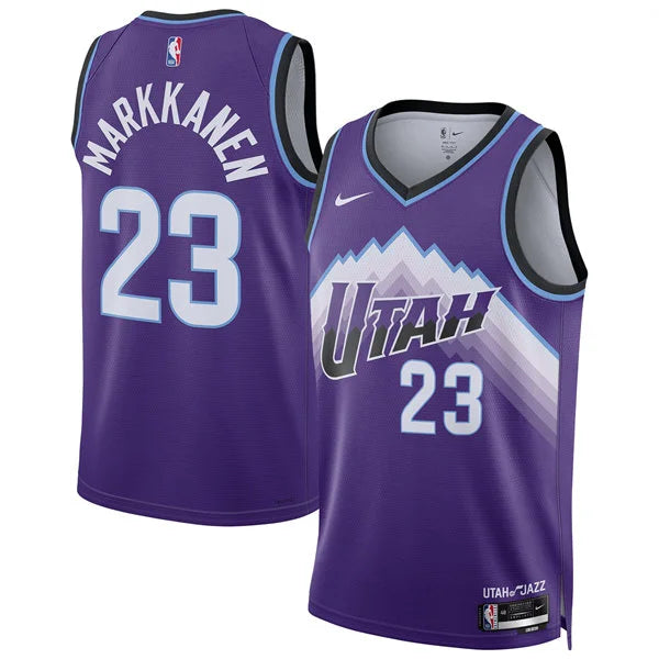 Mens Utah Jazz #23 Lauri Markkanen Nike 2026 Purple Icon Edition Swingman Jersey