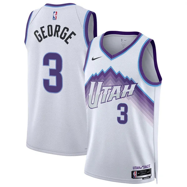 Mens Utah Jazz #3 Keyonte George Nike 2025-26 White Association Edition Jersey