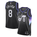 Mens Utah Jazz #8 Isaiah Collier Black Statement Edition Swingman Jersey