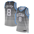 Mens Utah Jazz #8 Isaiah Collier Nike 2025-26 Gray City Edition Swingman Jersey