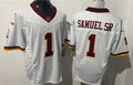 Mens Washington Commanders #1 Deebo Samuel Sr White REDSKINS ERA Retro Nike Vapor F.U.S.E. Limited Jersey