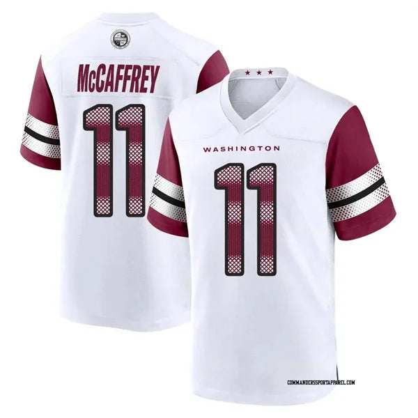 Mens Washington Commanders #11 Luke McCaffrey Nike White Away Vapor Limited Jersey