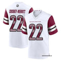 Mens Washington Commanders #22 Jacory Croskey-Merritt Nike White Away Vapor Limited Jersey