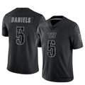 Mens Washington Commanders #5 Jayden Daniels Black Rflctv Limited Jersey