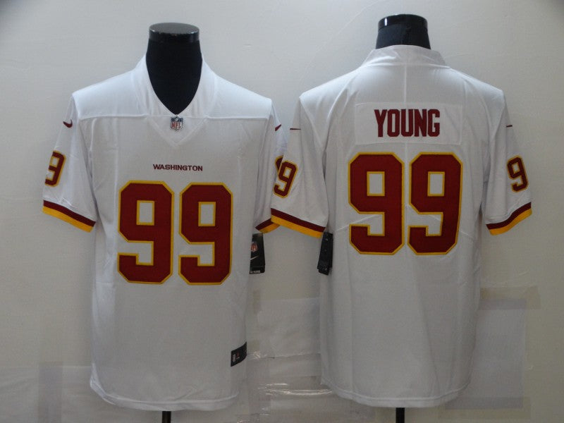 Men’s Washington Commanders Chase Young #99 White Jersey