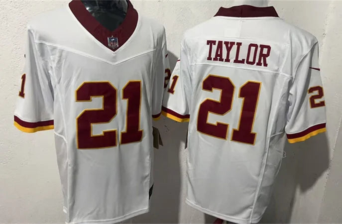 Mens Washington Commanders Retired Player #21 Sean Taylor White REDSKINS ERA Retro Nike Vapor F.U.S.E. Limited Jersey