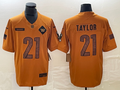 Men’s Washington Commanders Sean Taylor #21 Brown 2023 Salute To Service Retired Limited Jersey