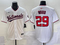 Men’s Washington Nationals James Wood #29 White Home Jersey