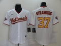 Men’s Washington Nationals Stephen Strasburg #37 White Stitched Jersey