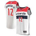 Mens Washington Wizards #12 Tre Johnson III Nike White Association Edition Swingman Jersey