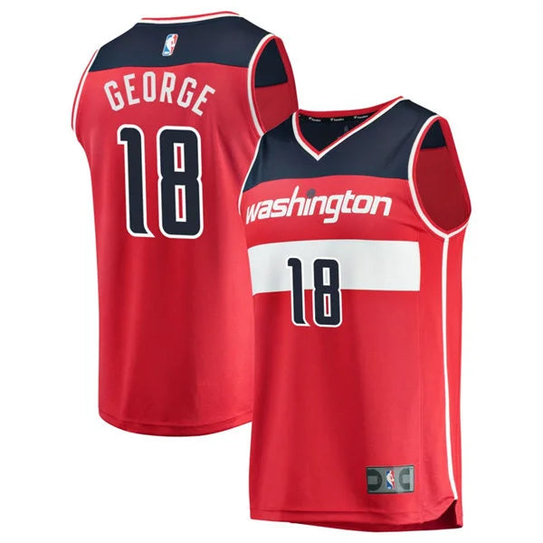Mens Washington Wizards #18 Kyshawn George Red Nike Icon Edition Swingman Jersey