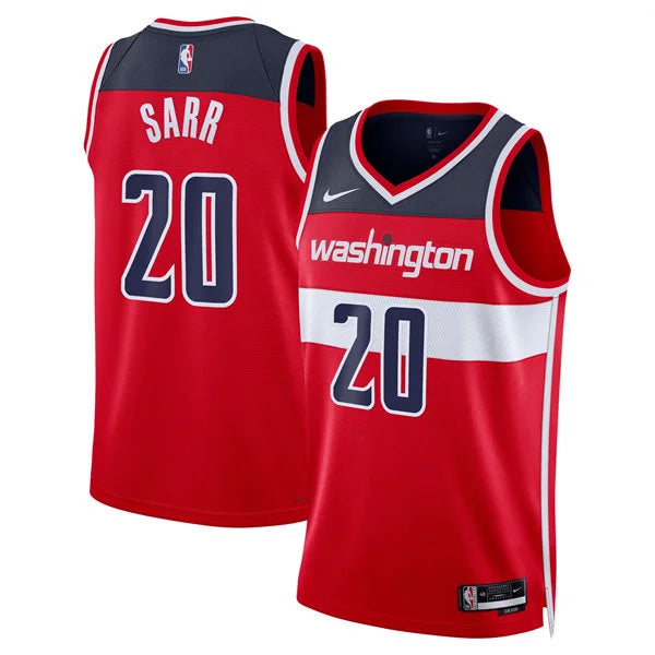 Mens Washington Wizards #20 Alex Sarr Red Nike Icon Edition Swingman Jersey