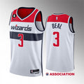 Mens Washington Wizards #3 Bradley Beal Nike White Association Edition Jersey