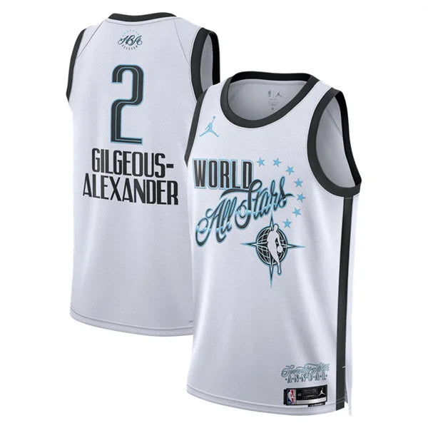Oklahoma City Thunder #2 Shai Gilgeous-Alexander White 2026 NBA All-Star Game Team World Swingman Jersey
