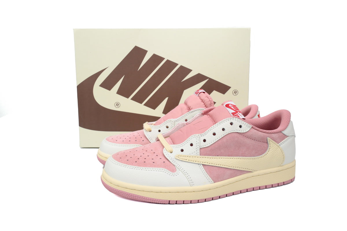 Air Jordan 1 Low Travis Scott White Pink DM7866-600