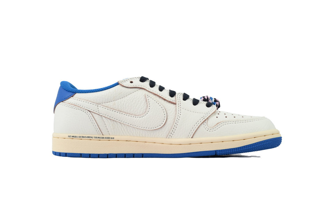 Air Jordan 1 Retro Low OG SP Fragment x Travis Scott Sail Military Blue DM7866-104