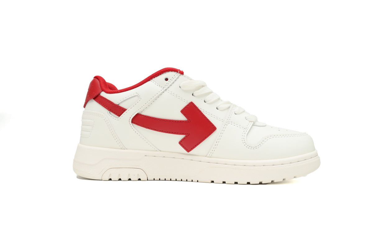 OFF-WHITE Out Of Office OOO Low Tops White Red OMIA189G 23LEA007 0125