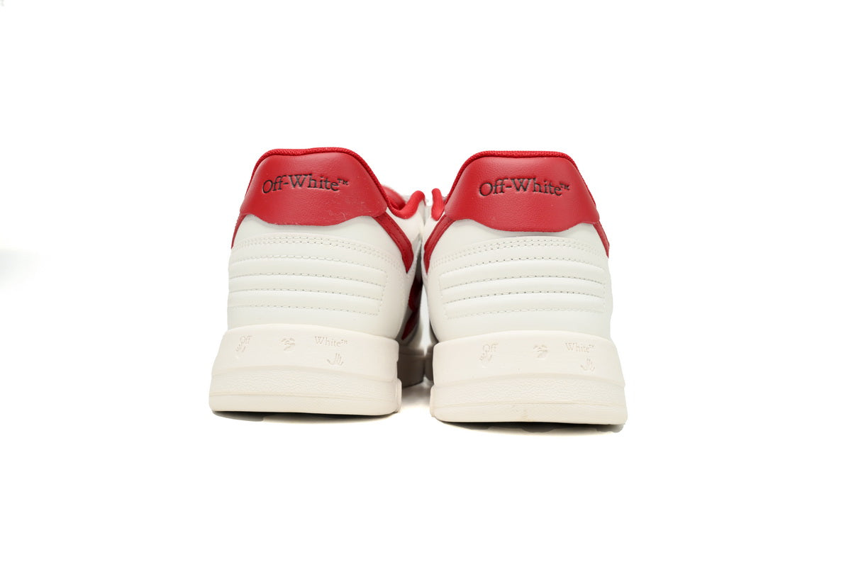 OFF-WHITE Out Of Office OOO Low Tops White Red OMIA189G 23LEA007 0125