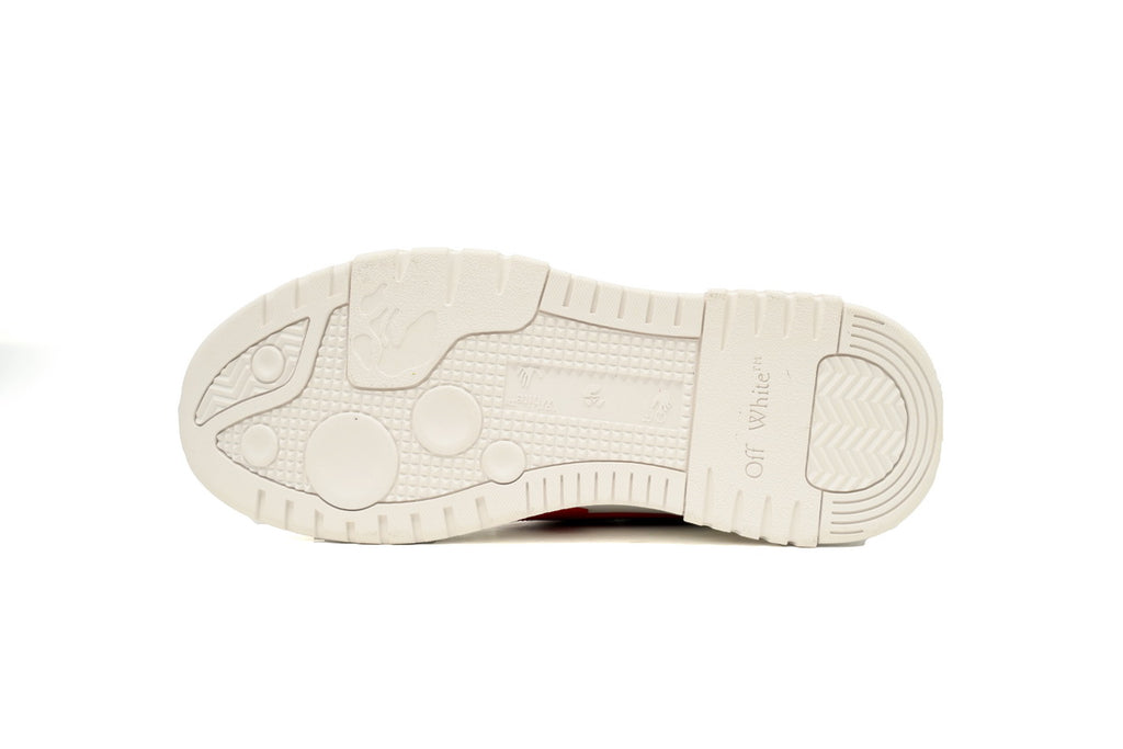 OFF-WHITE Out Of Office OOO Low Tops White Red OMIA189G 23LEA007 0125