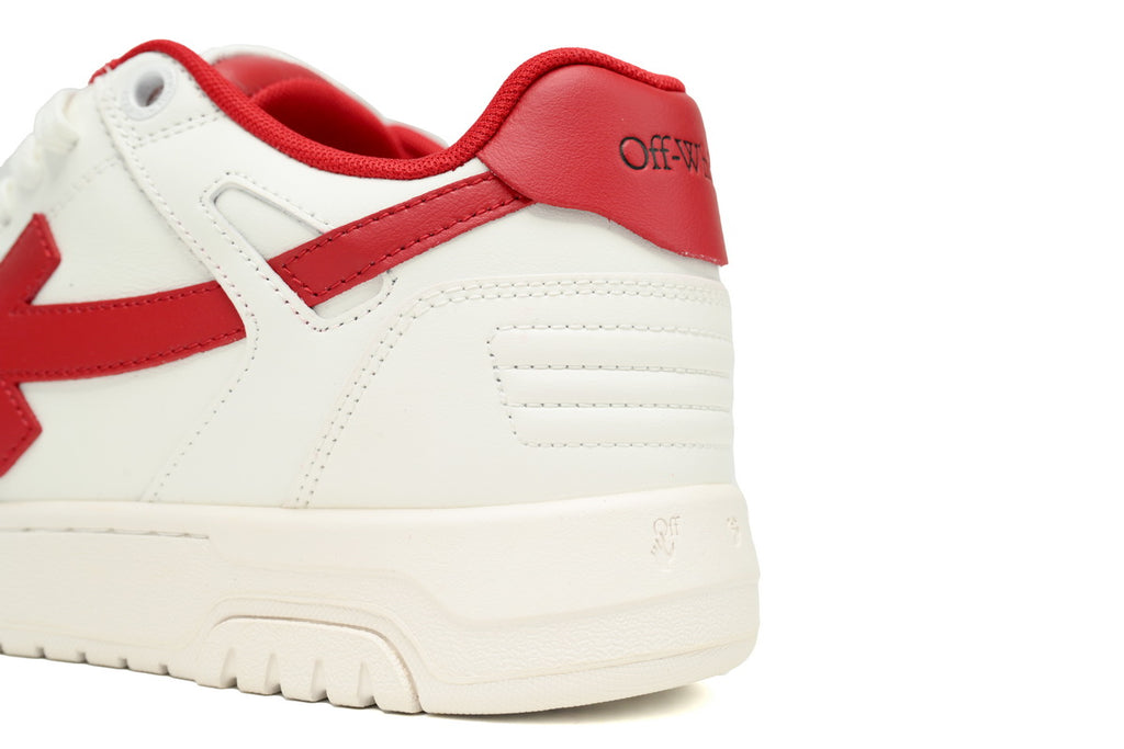 OFF-WHITE Out Of Office OOO Low Tops White Red OMIA189G 23LEA007 0125