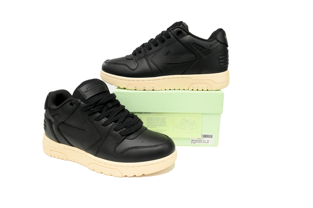 OFF-WHITE Out Of Office OOO Low White Black Round Head OMIA189F 23LEA001 1010