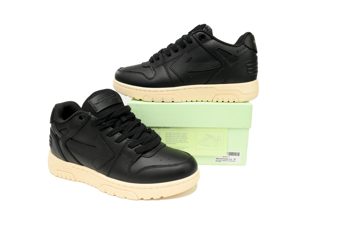 OFF-WHITE Out Of Office OOO Low White Black Round Head OMIA189F 23LEA001 1010