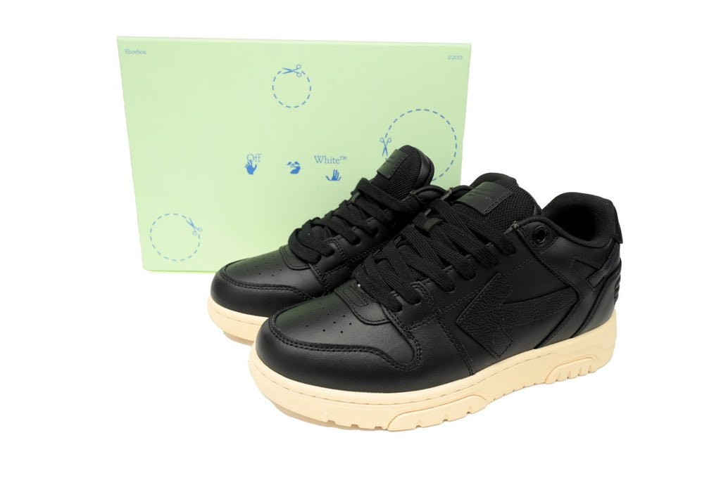 OFF-WHITE Out Of Office OOO Low White Black Round Head OMIA189F 23LEA001 1010