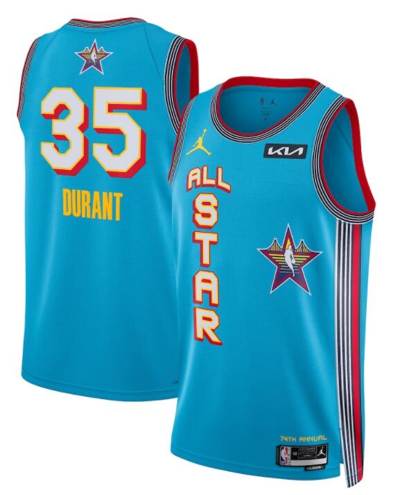 Unisex Phoenix Suns #35 Kevin Durant Light Blue 2025 NBA All-Star Game Swingman Player Jersey