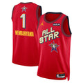 Unisex San Antonio Spurs #1 Victor Wembanyama Red 2025 NBA All-Star Game Swingman Jersey