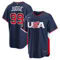 Youth USA Baseball #99 Aaron Judge Navy 2026 World Baseball Classic Home Stadium Jersey